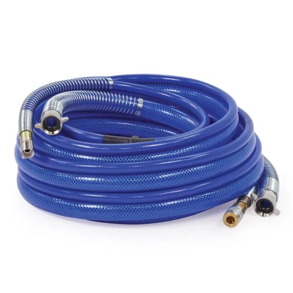 Graco RTX 900, 1250, and 1400SI Braided Hose Kit: 3/4 in x 25 ft. (19 mm x 7.6 m) Fluid Hose and 3/8 in x 25 ft. (9.5 mm x 7.6 m) Air Hose Part # 17J454